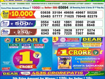 Dhankesari Result Today 1 PM Lottery Sambad 03/06/26