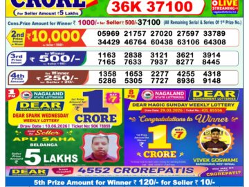 Dhankesari Result Today 1 PM Lottery Sambad 11/06/26