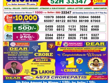 Dhankesari Result Today 8 PM Lottery Sambad 26/06/26