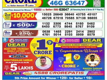 Dhankesari Today Result 1 PM Lottery Sambad 05/07/26