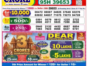 Dhankesari Today Result 8 PM Lottery Sambad 15/07/26