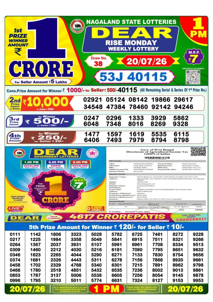 Dhankesari Result 1 PM