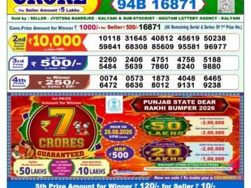 Dhankesari Today Result 1 PM Lottery Sambad 22/08/26