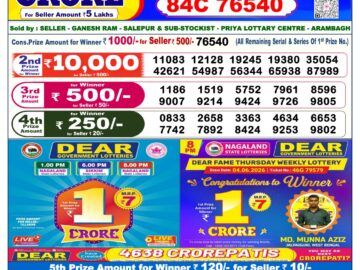 Dhankesari Today Result 6 PM Lottery Sambad 09/08/26