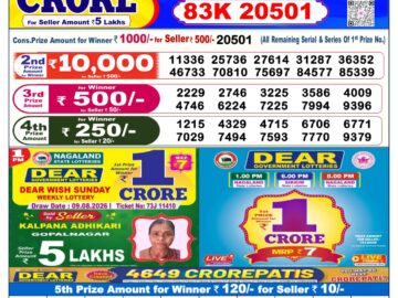 Dhankesari Today Result 6 PM Lottery Sambad 11/08/26
