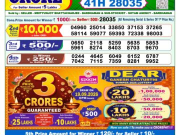 Dhankesari Today Result 1 PM Lottery Sambad 10/09/26