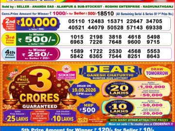 Dhankesari Today Result 8 PM Lottery Sambad 18/09/26