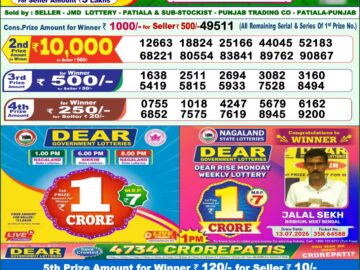 Dhankesari Today Result 1 PM Lottery Sambad 03/10/26