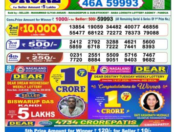 Dhankesari Today Result 1 PM Lottery Sambad 04/10/26