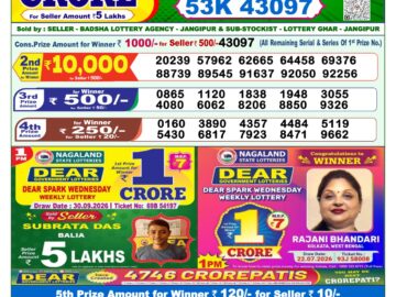 Dhankesari Today Result 1 PM Lottery Sambad 08/10/26